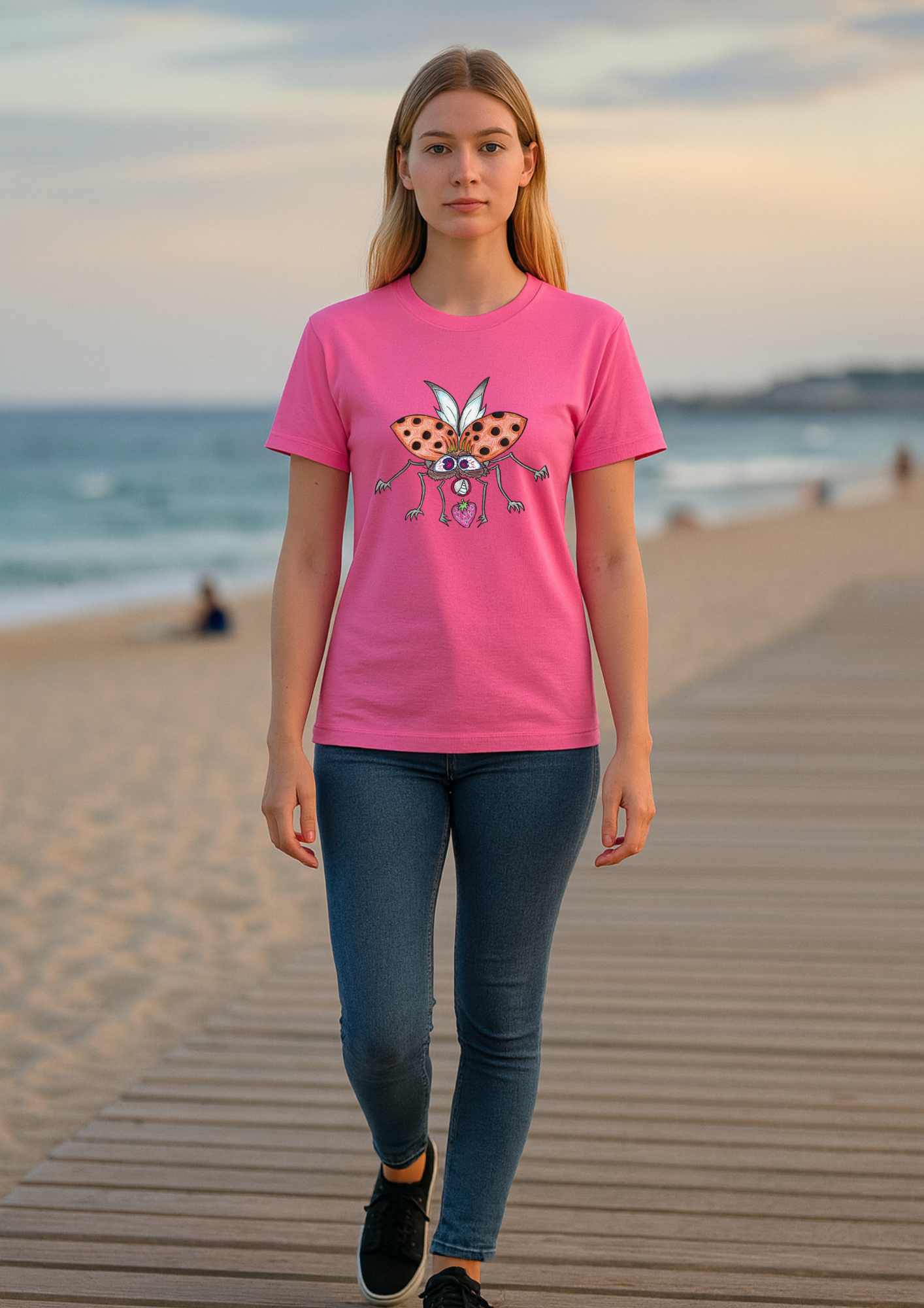 Short sleeve unisex  T-shirt (Ladybird)