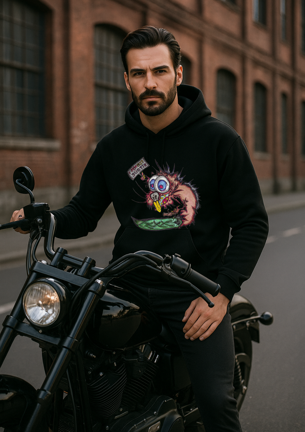 Art unisex Hoodie (Chunky the Bonkers Beaver)