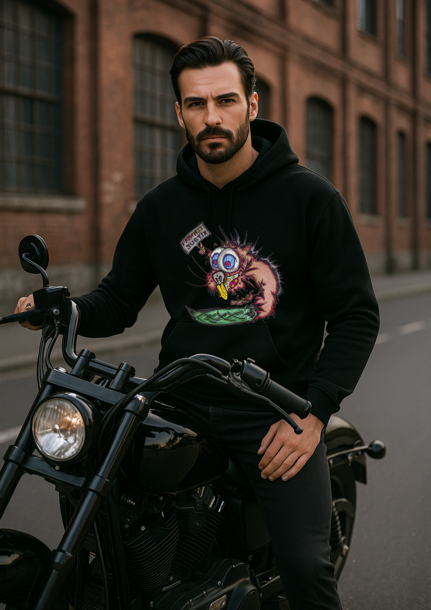 Art unisex Hoodie (Chunky the Bonkers Beaver)