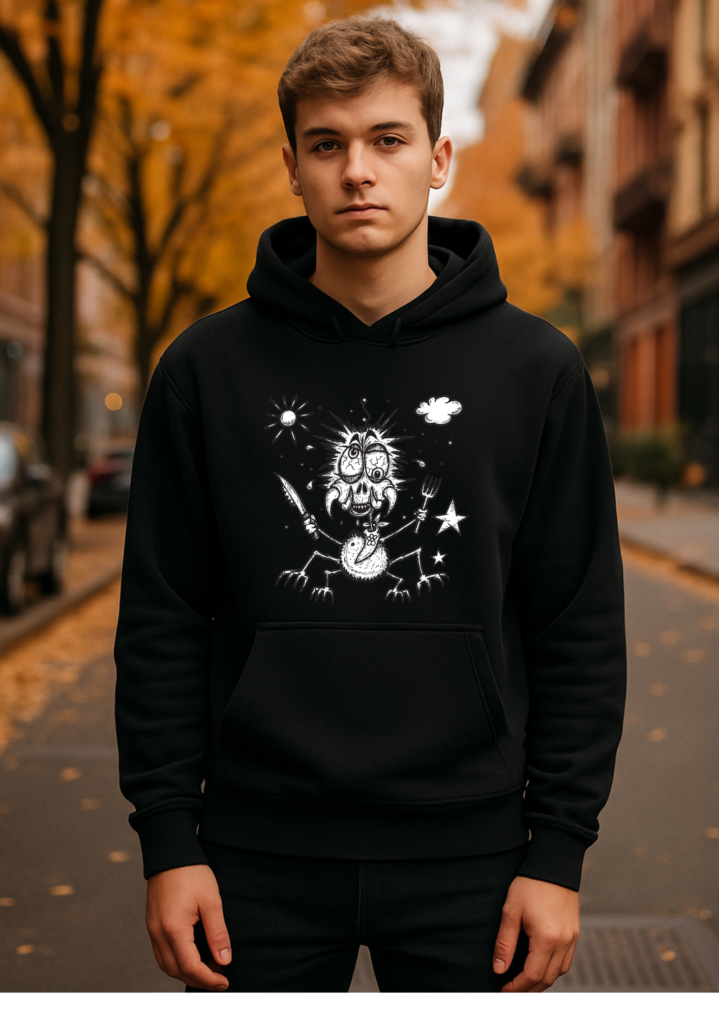 Art unisex Hoodie (Termite - The Hungry Destroyer)