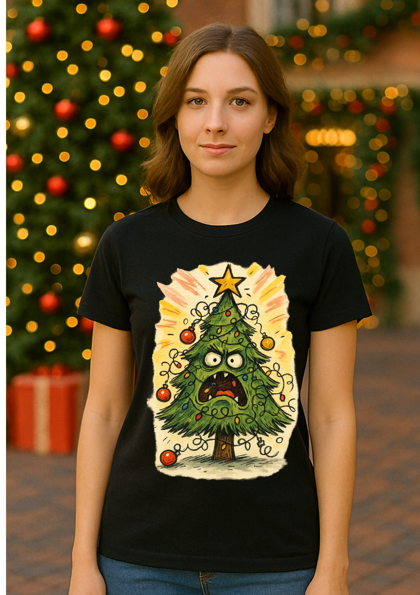 Christmas short sleeve unisex T-shirt (Christmas tree)