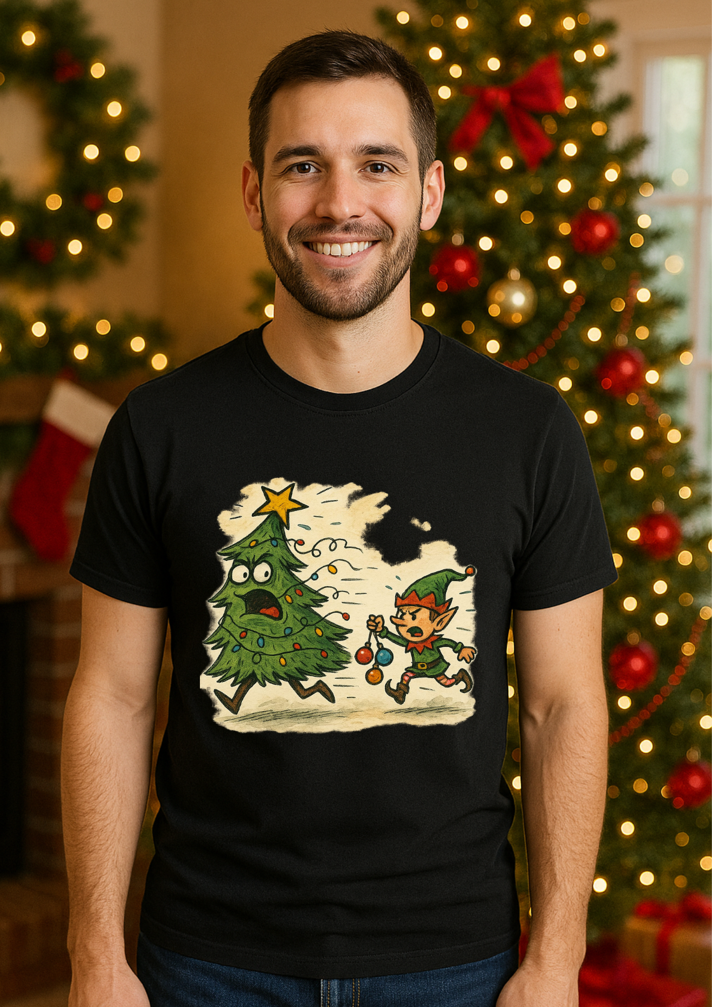 Christmas short sleeve unisex T-shirt (Elf)