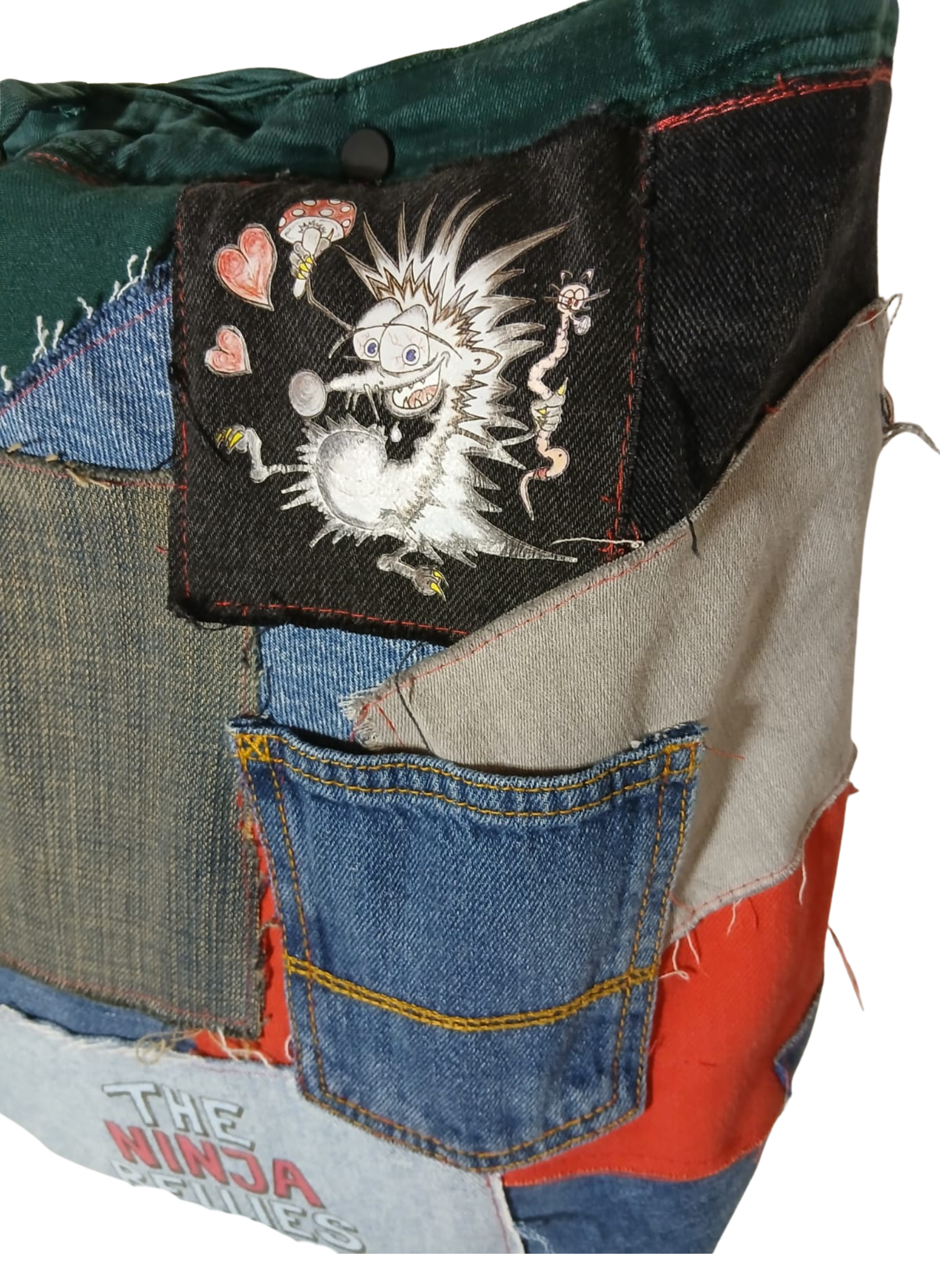 One-of-a-Kind Upcycled Bag – Termite the Hungry Destroyer  & Friends
