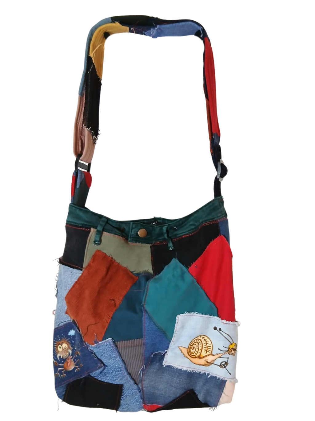 One-of-a-Kind Upcycled Bag – Termite the Hungry Destroyer  & Friends