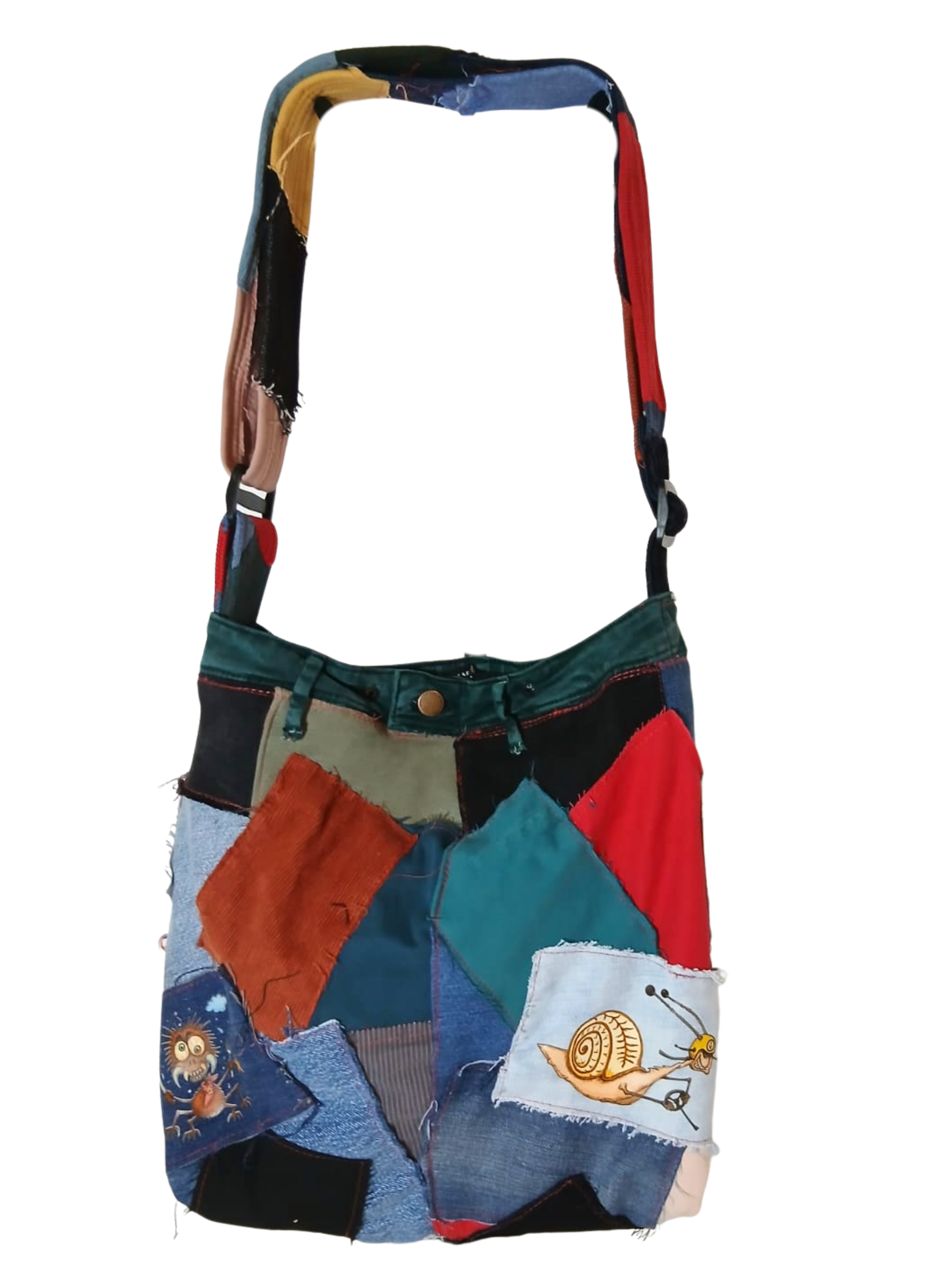 One-of-a-Kind Upcycled Bag – Termite the Hungry Destroyer  & Friends