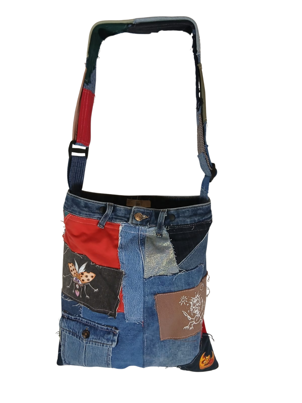 ONE OF A KIND – Upcycled Ninja Bellies Bag  (Crazy moon, Scarlet Sting ant, Termite, Lady Bird)