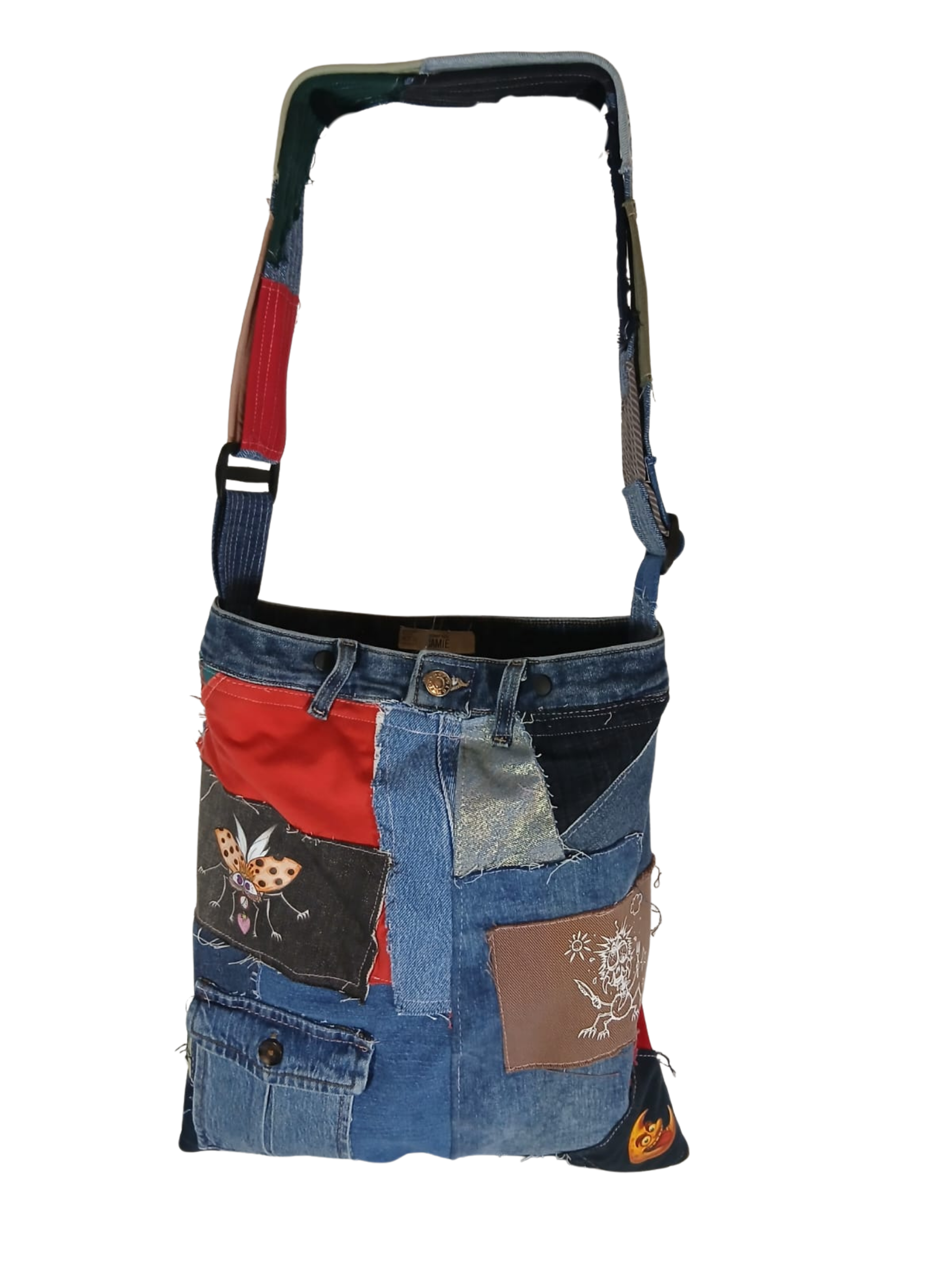 ONE OF A KIND – Upcycled Ninja Bellies Bag  (Crazy moon, Scarlet Sting ant, Termite, Lady Bird)