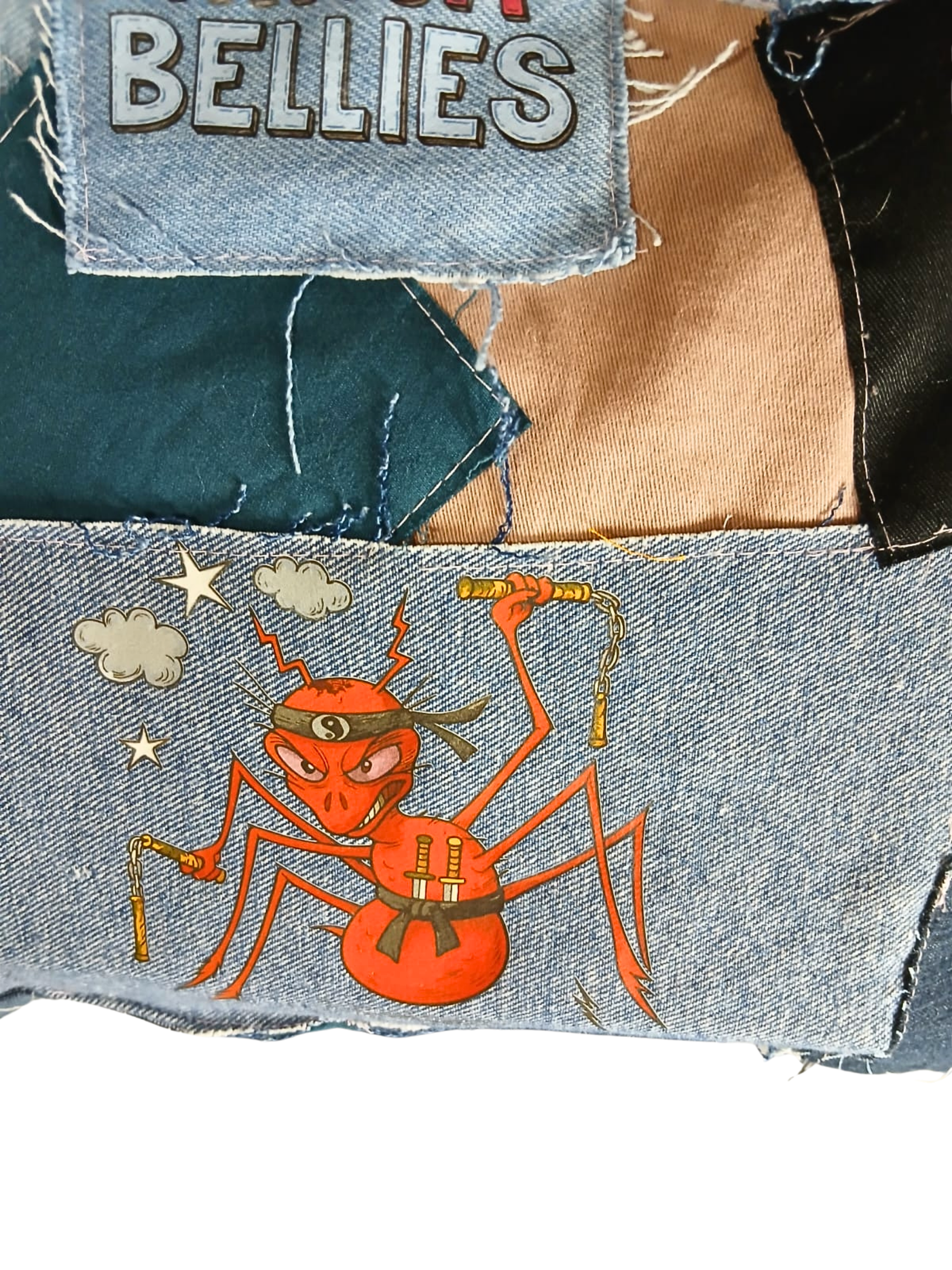 ONE OF A KIND – Upcycled Ninja Bellies Bag  (Crazy moon, Scarlet Sting ant, Termite, Lady Bird)
