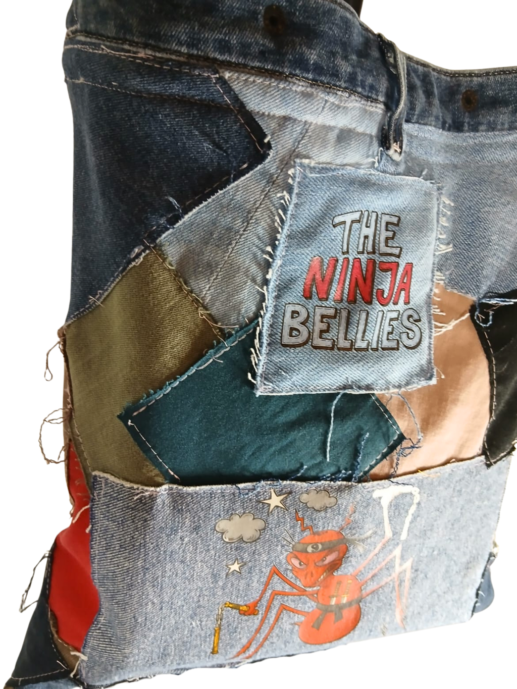 ONE OF A KIND – Upcycled Ninja Bellies Bag  (Crazy moon, Scarlet Sting ant, Termite, Lady Bird)