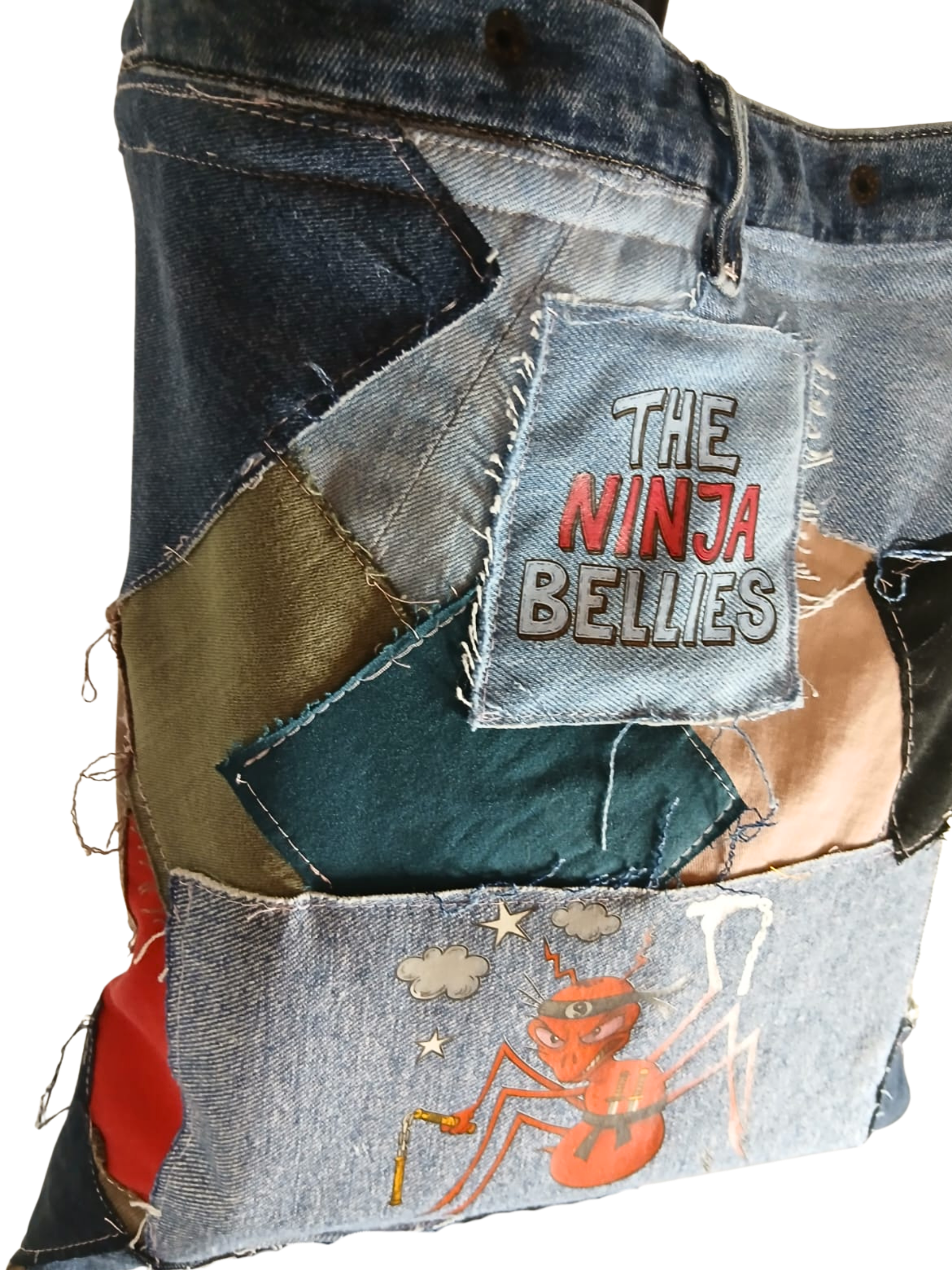 ONE OF A KIND – Upcycled Ninja Bellies Bag  (Crazy moon, Scarlet Sting ant, Termite, Lady Bird)