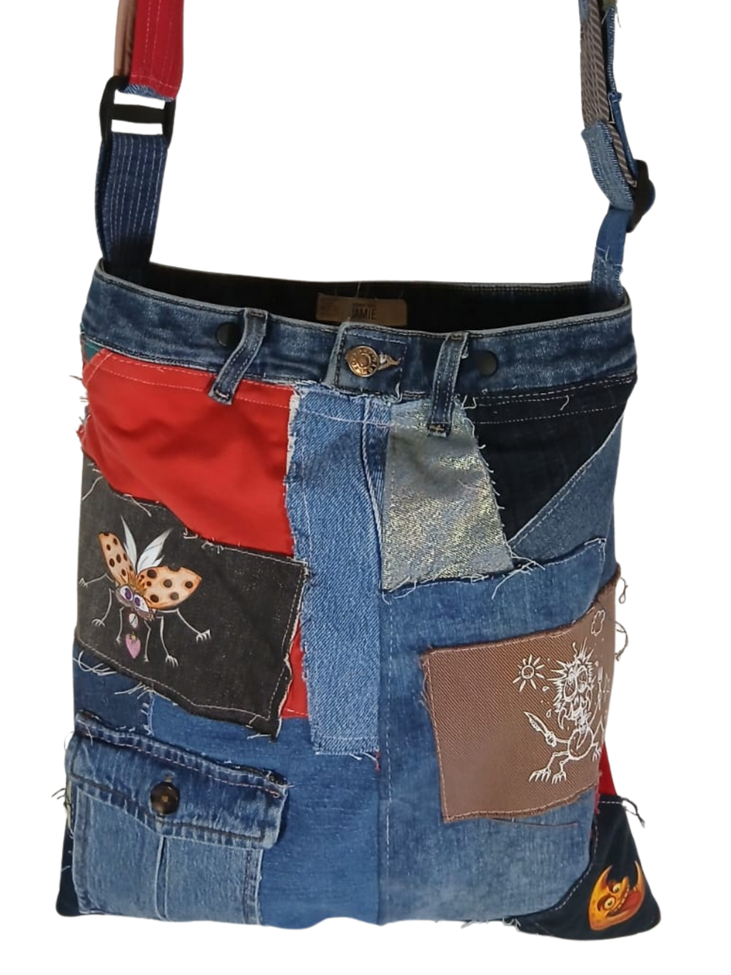 ONE OF A KIND – Upcycled Ninja Bellies Bag  (Crazy moon, Scarlet Sting ant, Termite, Lady Bird)