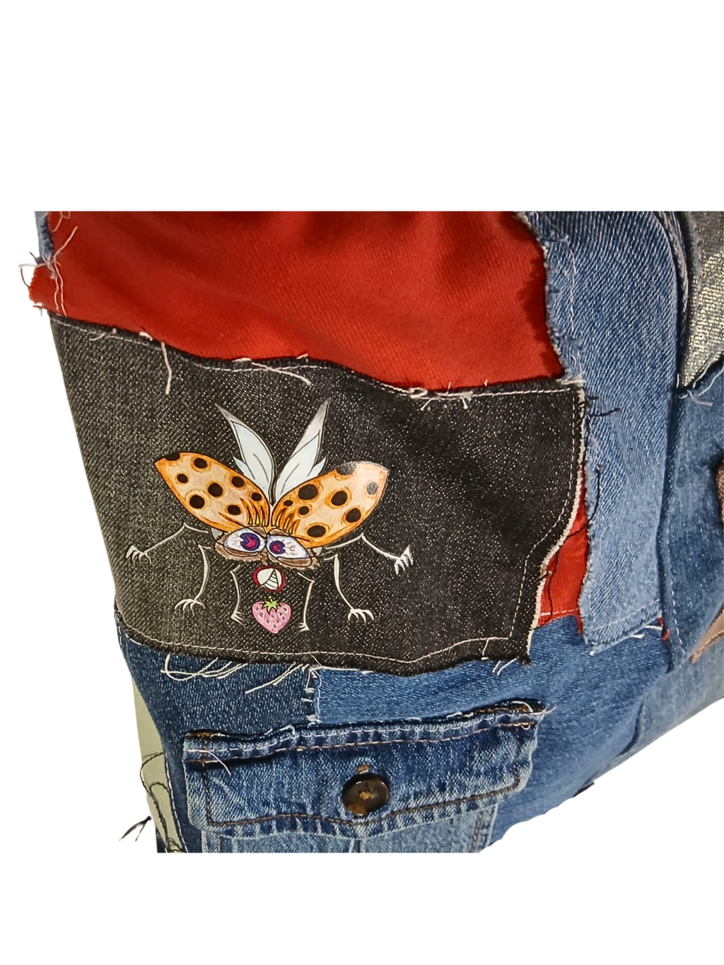 ONE OF A KIND – Upcycled Ninja Bellies Bag  (Crazy moon, Scarlet Sting ant, Termite, Lady Bird)
