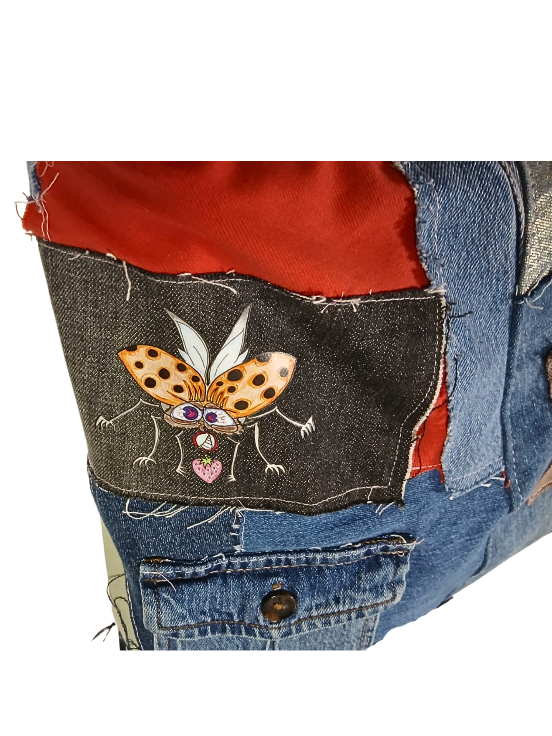 ONE OF A KIND – Upcycled Ninja Bellies Bag  (Crazy moon, Scarlet Sting ant, Termite, Lady Bird)