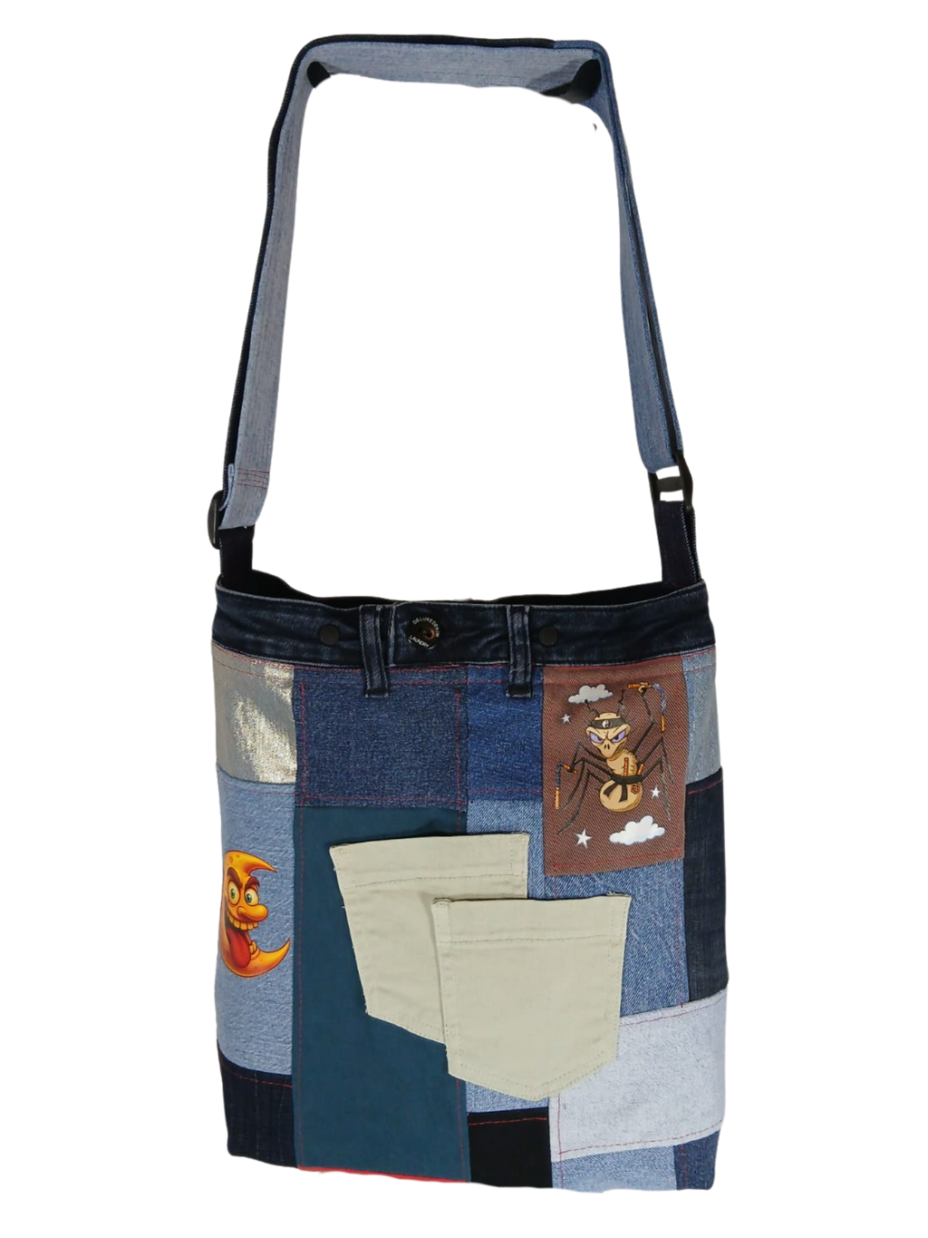 One-of-a-Kind Upcycled Bag – Gamer Owl & Friends