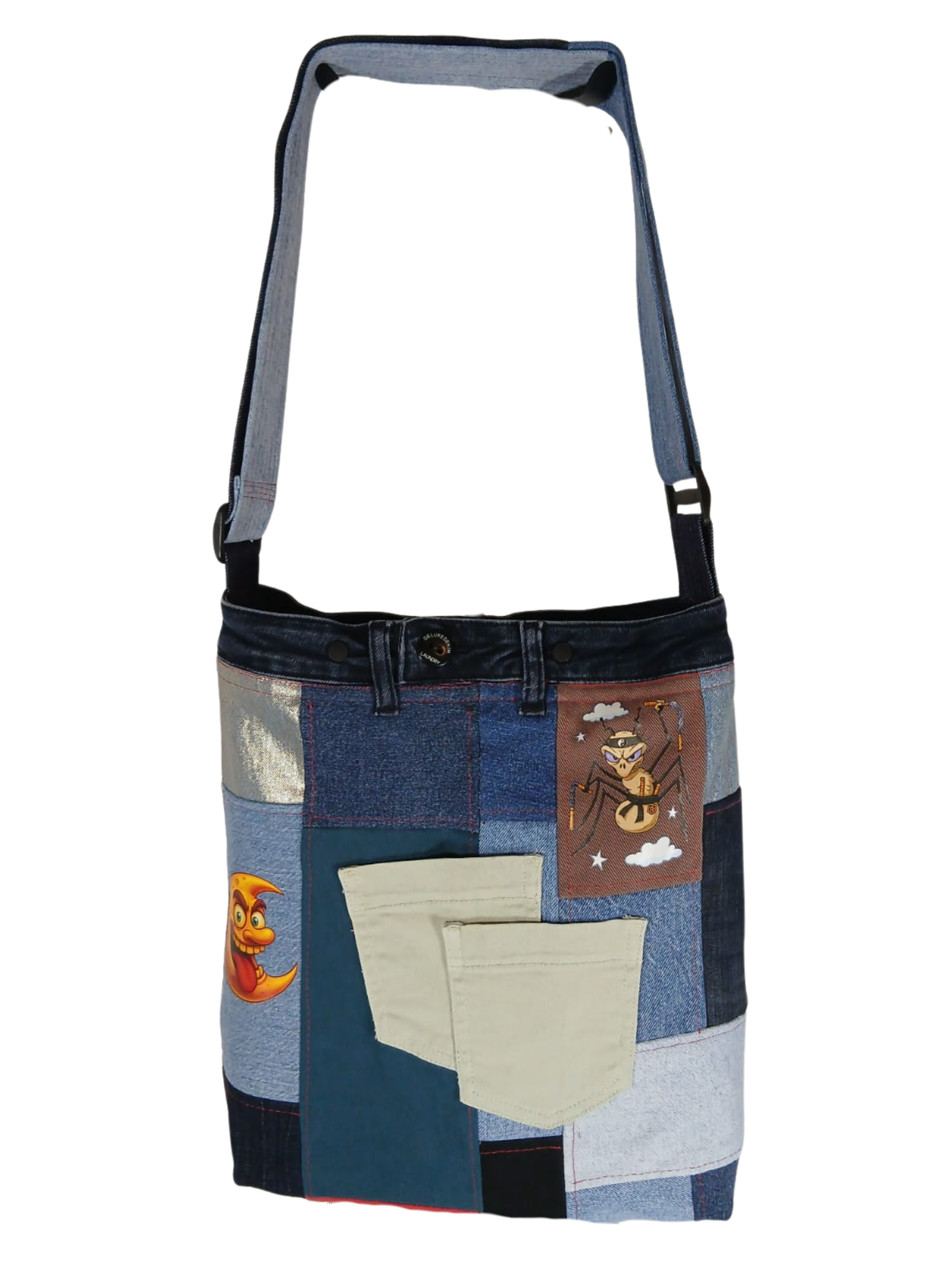 ONE OF A KIND – Upcycled Ninja Bellies Bag  (Crazy moon, Sensei Crunchy ant, Termite, Gamer Owl, Turbo Slim)