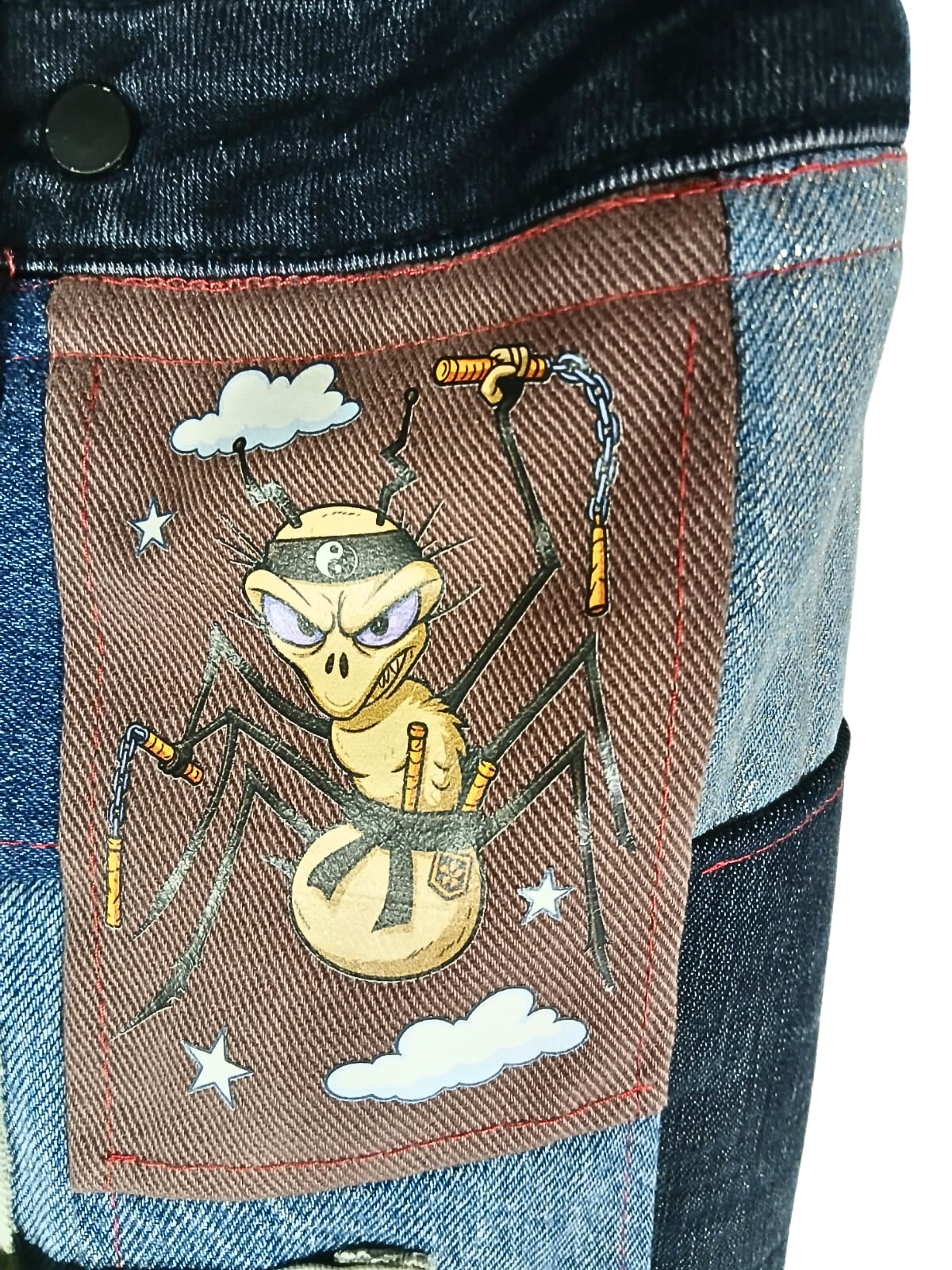 ONE OF A KIND – Upcycled Ninja Bellies Bag  (Crazy moon, Sensei Crunchy ant, Termite, Gamer Owl, Turbo Slim)