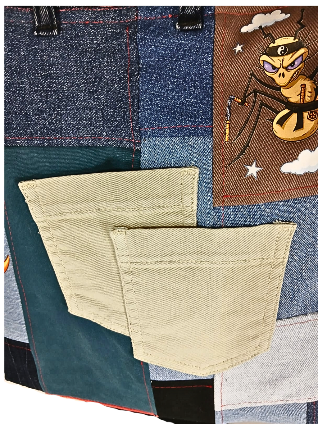 One-of-a-Kind Upcycled Bag – Gamer Owl & Friends