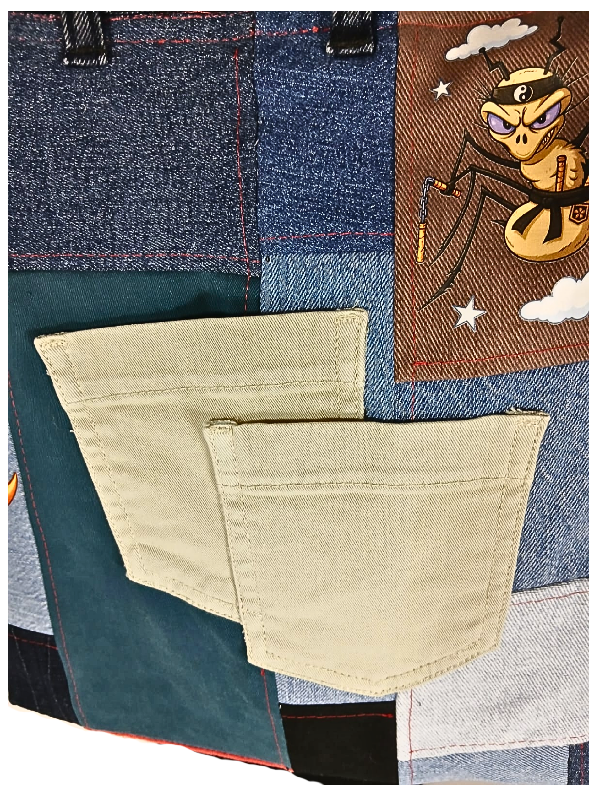 One-of-a-Kind Upcycled Bag – Gamer Owl & Friends