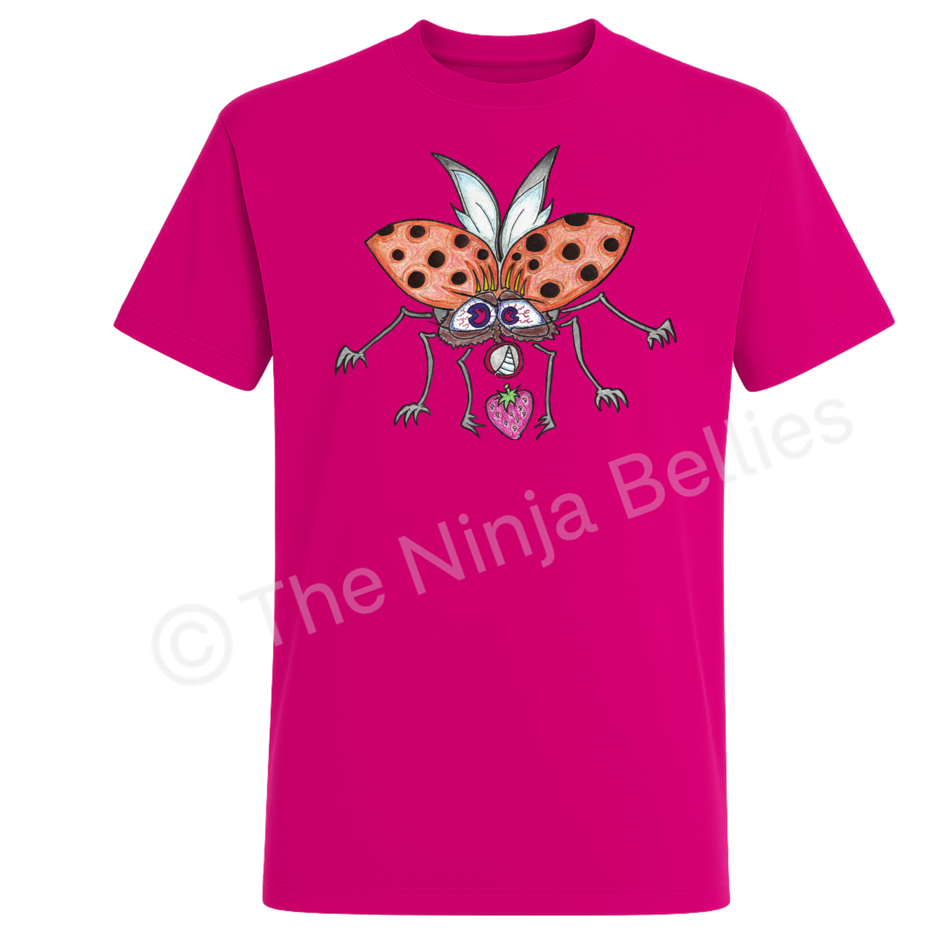 Short sleeve unisex T-shirt (Ladybird) Fuchsia
