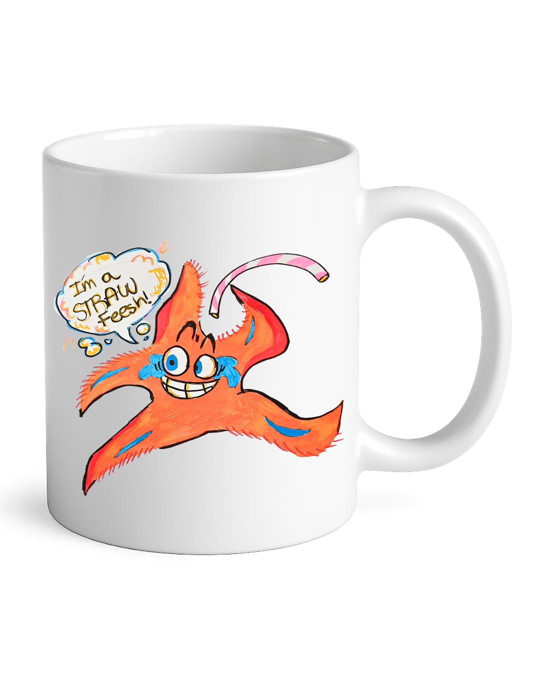 Straw Feesh Rebel Rascals Personalised Mug