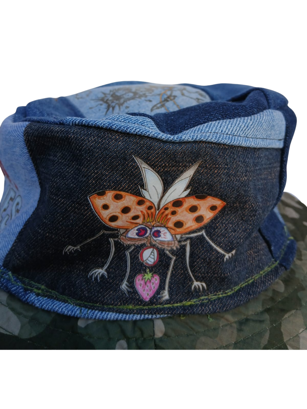 Upcycled Decorative Teddy Bear with Hat – One of a Kind
