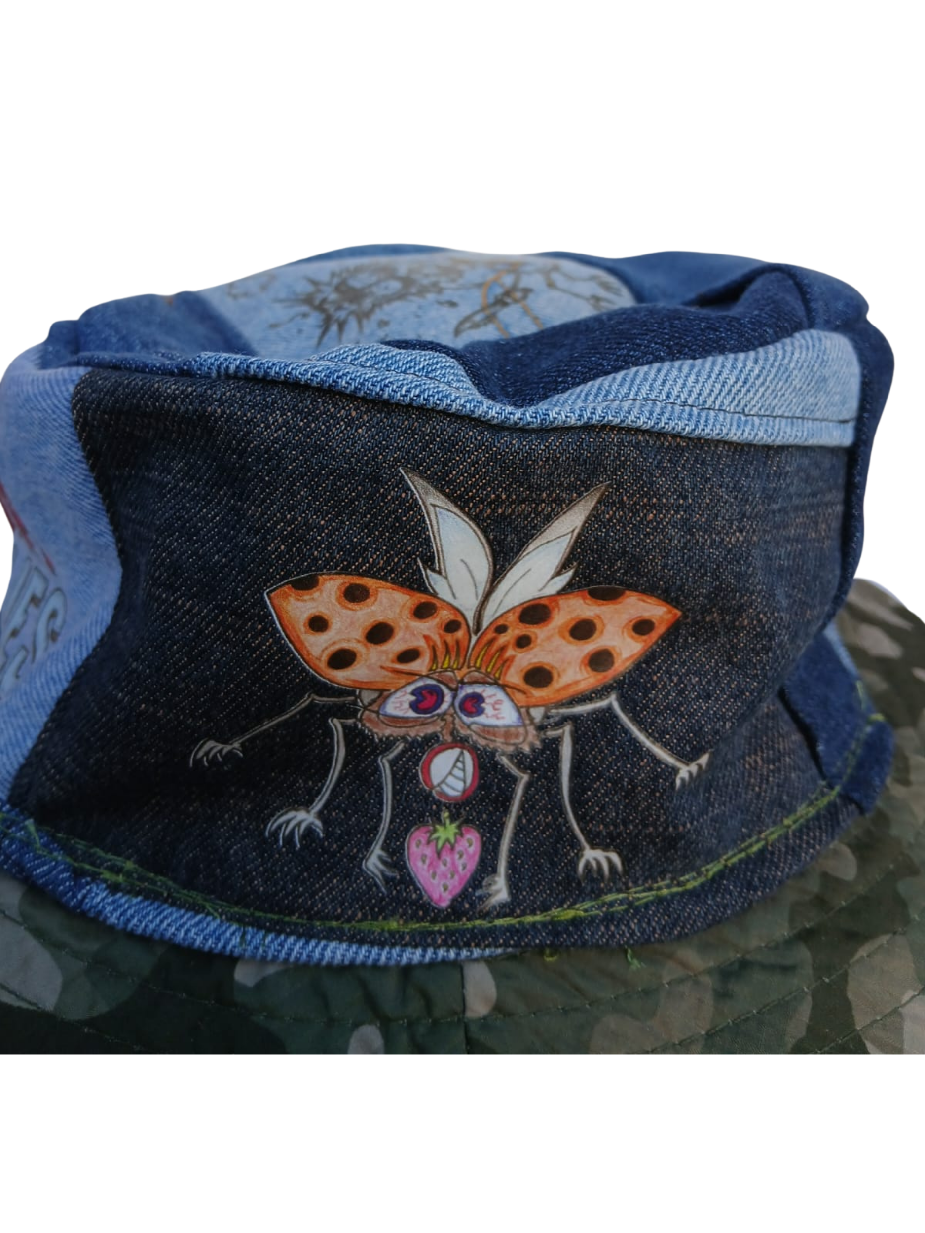 Upcycled Decorative Teddy Bear with Hat – One of a Kind