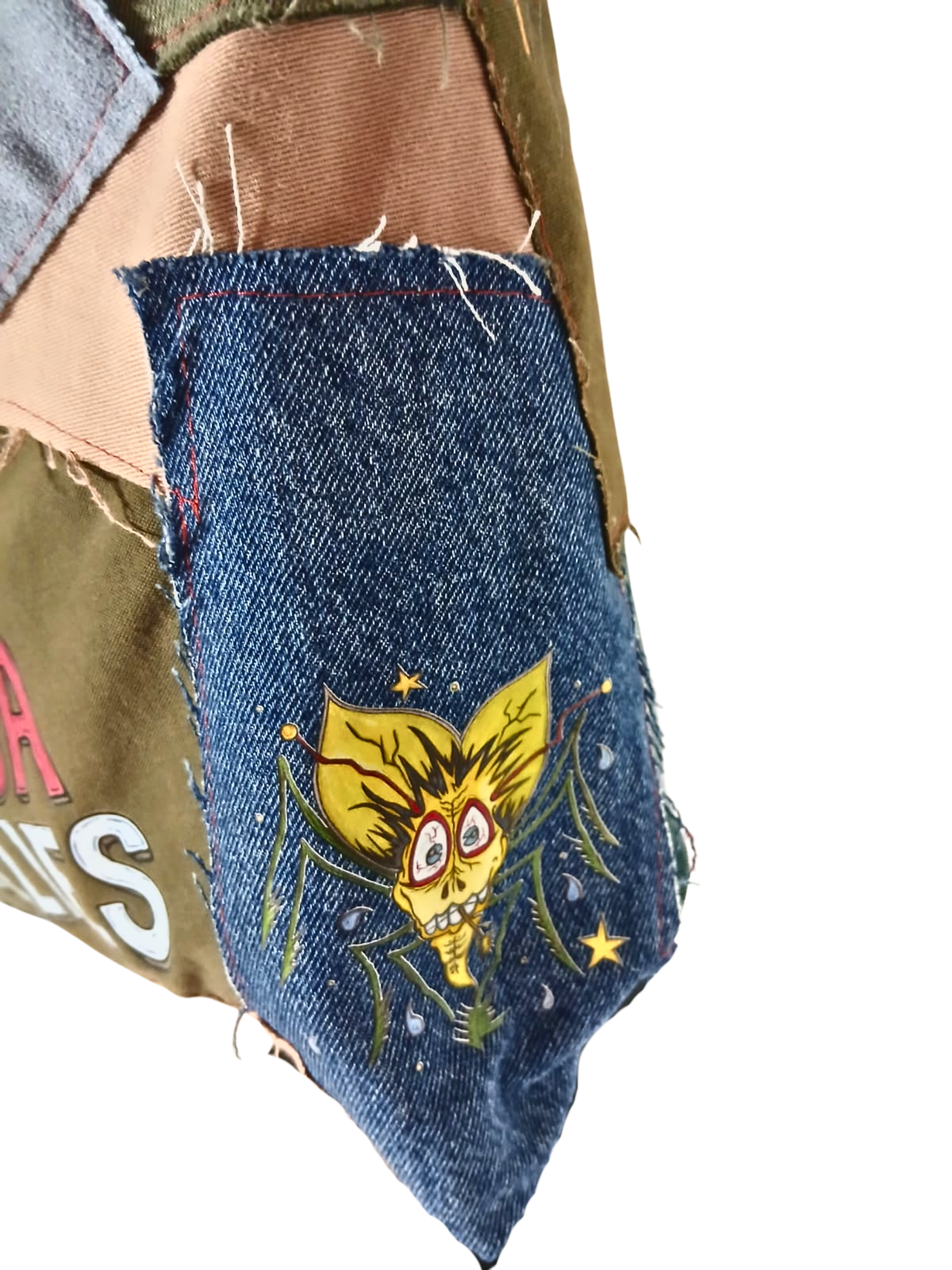 ONE OF A KIND – Upcycled Ninja Bellies Bag  (Spiky, Crazy Moon, Cricket, Sensei Crunchy)