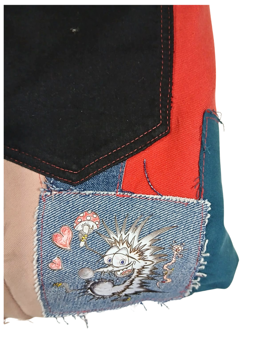 ONE OF A KIND – Upcycled Ninja Bellies Bag  (Spiky, Crazy Moon, Cricket, Sensei Crunchy)