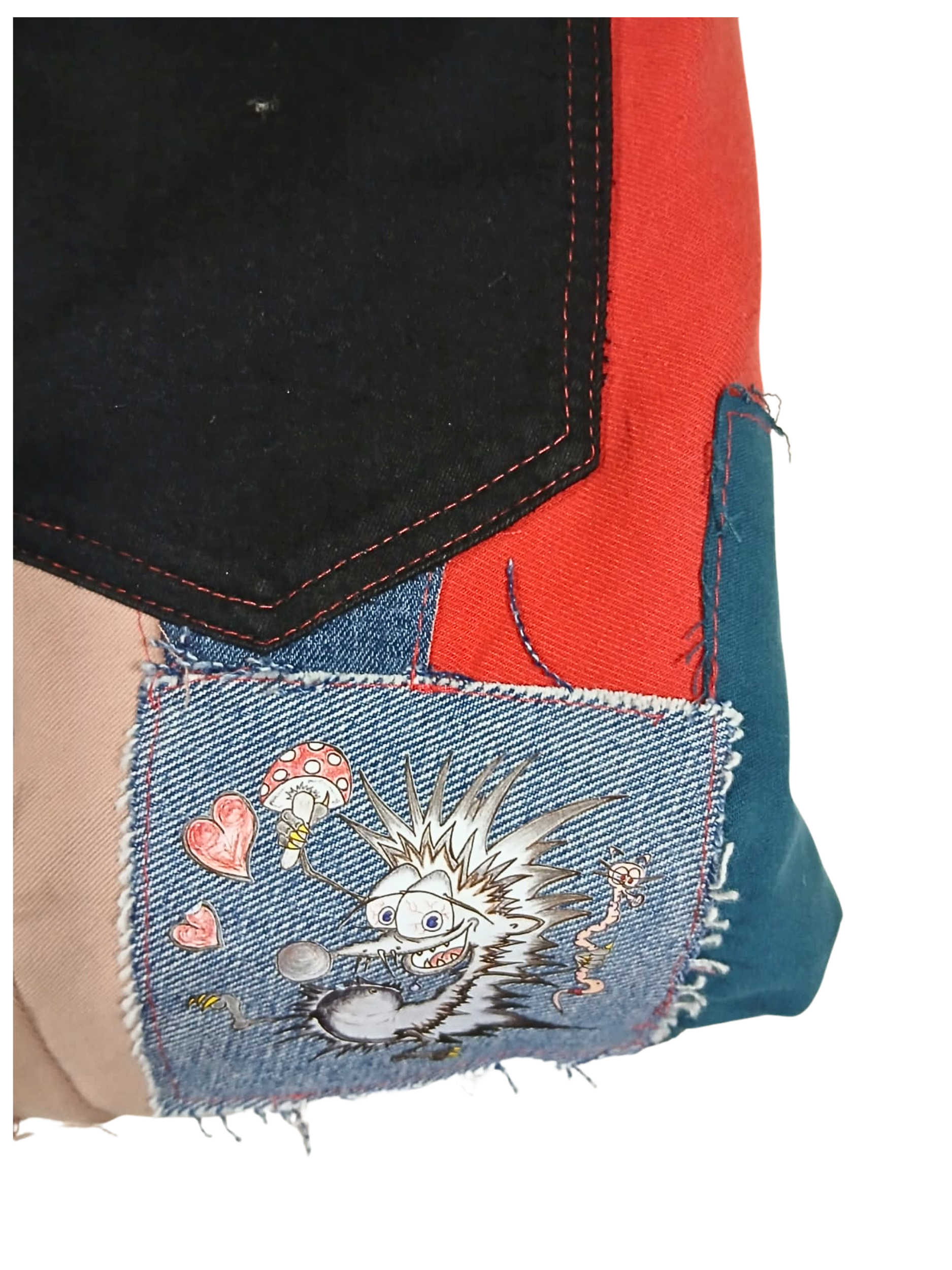 ONE OF A KIND – Upcycled Ninja Bellies Bag  (Spiky, Crazy Moon, Cricket, Sensei Crunchy)