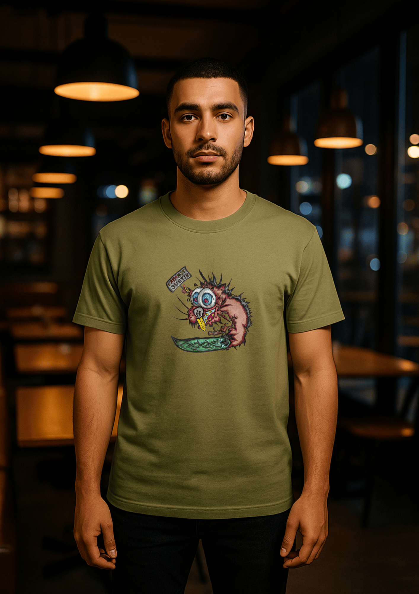 Short sleeve unisex T-shirt (Chunky the Bonkers Beaver)