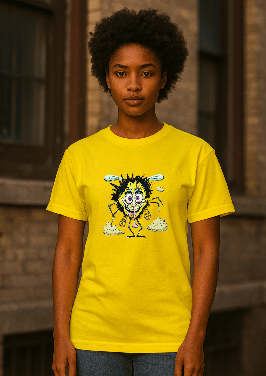 Short sleve unisex T-shirt (Buzz B-Bee)